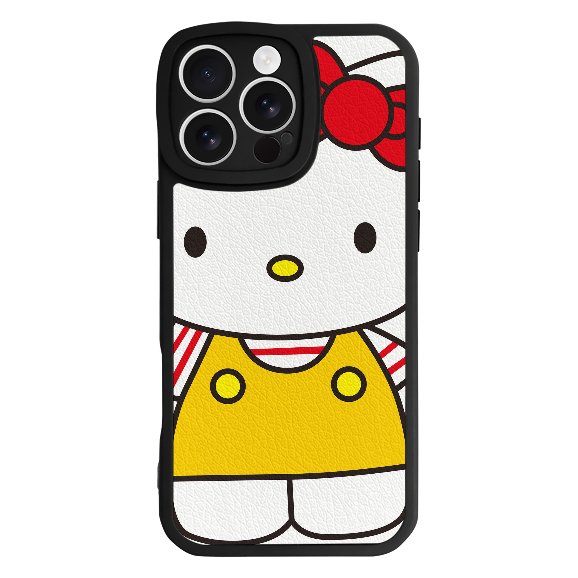 （画像用） Hello Kitty ハローキティ 【iPhone 16シリーズ対応】シリコンスマホケース（レザー調） 材質：シリコン